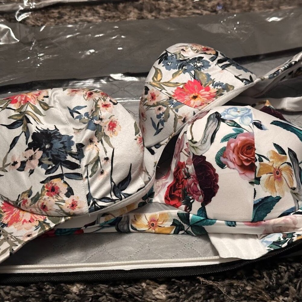 CACIQUE Lane Bryant Lightly Lined TShirt Bra Full Coverage Floral 42DD NWOT - Picture 2 of 10